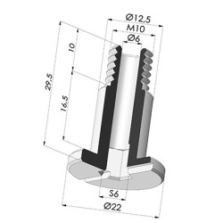 Tornillo M10 - Ø Cabeza 20MM - L 29MM