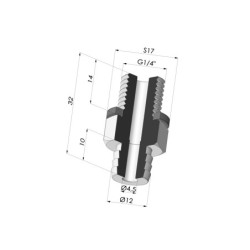 Inserto Desmontable Macho G1/4"