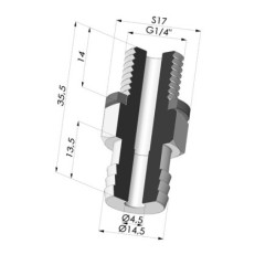 Inserto Desmontable Macho G1/4"