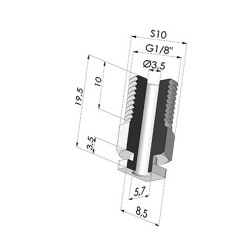 Inserto Desmontable Macho 1/8G