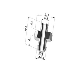 Inserto Desmontable Macho M5
