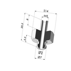 Inserto Desmontable Macho M5