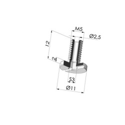 Tornillo M5 - Ø Cabeza 11MM - L 12MM
