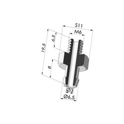 Inserto Desmontable Macho M6
