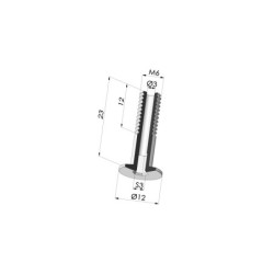 Tornillo M6 - Ø Cabeza 12MM - L 23MM