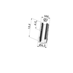 Tornillo M6 - Ø Cabeza 6.5MM - L 13.5MM