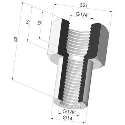 Inserto Roscado Hembra G1/4"