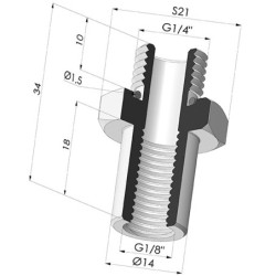 Inserto Roscado Macho G1/4"