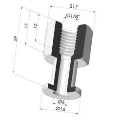 Inserto hembra engarzado G1/8"