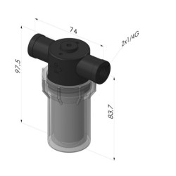 Filtre cuve plastique série FV PI - Filtration 5µm