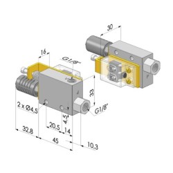 Venturi Mono Etapa  Serie  VT - 91% Vacío - con vacuóstato