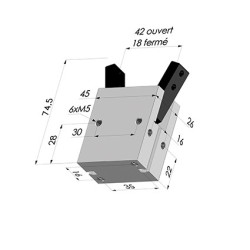 Pince Serrage Angulaire Série NOV RS - Simple effet