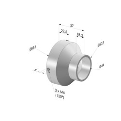 Adaptador - Macho M10/150 - Macho G1/4"