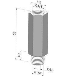 Palpador con bolas Série PB  Øvacio macho G1/4"
