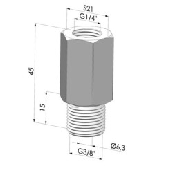 Palpador con bolas Série PB  Øvacio macho G3/8"