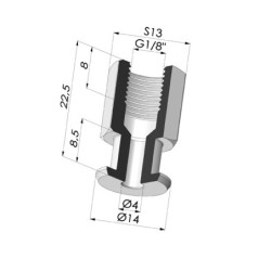 Inserto desmontable Hembra 1/8G