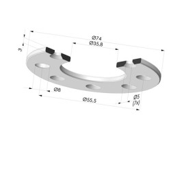 Disco para Inserto 9TG12A - Aluminio