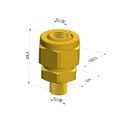 Rótula serie RO - Macho G1/8" - Hembra G1/8"