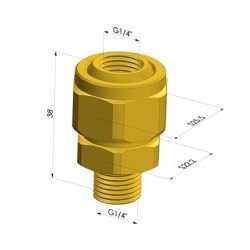 Rótula serie RO - Macho G1/4" - Hembra G1/4"