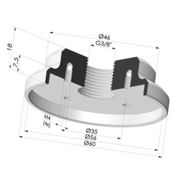 Inserto Engarzado Hembra 3/8G