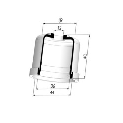 Membrana - Øext 44MM - Øint 36MM - H 40MM