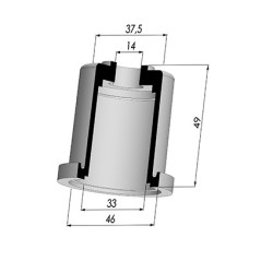 Membrana - Øext 46MM - Øint 33MM - H 49MM