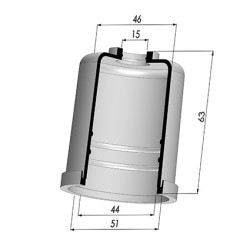 Membrana - Øext 51MM - Øint 44MM - H 63MM