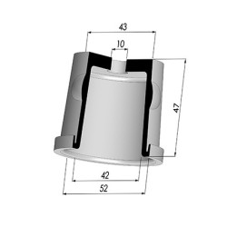 Membrana - Øext 52MM - Øint 42MM - H 47MM