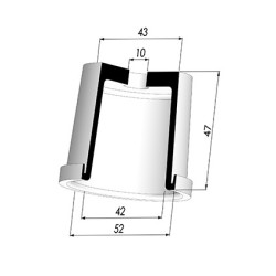 Membrana - Øext 52MM - Øint 42MM - H 47MM