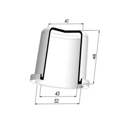 Membrana - Øext 52MM - Øint 43MM - H 48MM