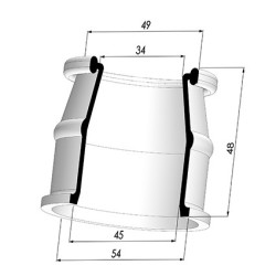 Membrana - Øext 54MM - Øint 45MM - H 48MM