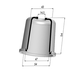 Membrana - Øext 54MM - Øint 47MM - H 53MM