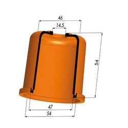 Membrana - Øext 54MM - Øint 47MM - H 53MM