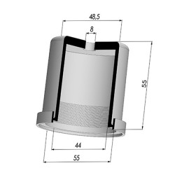 Membrana - Øext 55MM - Øint 44MM - H 55MM