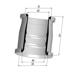 Membrana - Øext 55MM - Øint 45MM - H 57MM