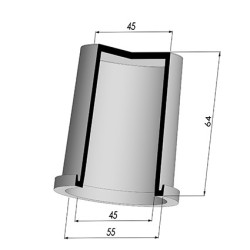 Membrana - Øext 55MM - Øint 45MM - H 64MM