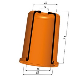 Membrana - Øext 55MM - Øint 46MM - H 74MM