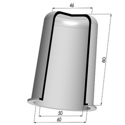 Membrana - Øext 60MM - Øint 50MM - H 80MM
