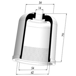 Membrana - Øext 62MM - Øint 54MM - H 70MM