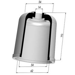 Membrana - Øext 62MM - Øint 54MM - H 70MM