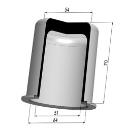 Membrana - Øext 64MM - Øint 51MM - H 70MM