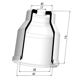 Membrana - Øext 66MM - Øint 58MM - H 75MM