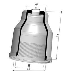 Membrana - Øext 66MM - Øint 58MM - H 75MM