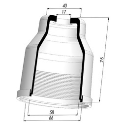 Membrana - Øext 66MM - Øint 58MM - H 75MM