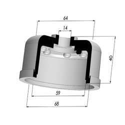 Membrana - Øext 68MM - Øint 59MM - H 40MM