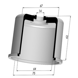 Membrana - Øext 75MM - Øint 64MM - H 62MM