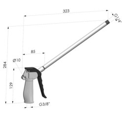 Pistola de aire frío Serie SF G con extensión