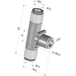 Venturi Mono Etapa  Serie  VMT - 91% Vacío