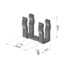Soporte para Venturi Serie  VM - 2xØ4.6MM