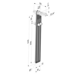 Kit de 2 soportes de fijación para cuchillas de aire Serie RA - Ajuste de 200 mm